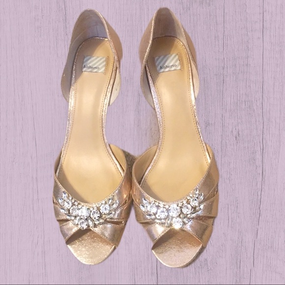 BHLDN Hitherto Martina d’Orsay Gold Heels - Picture 2 of 8